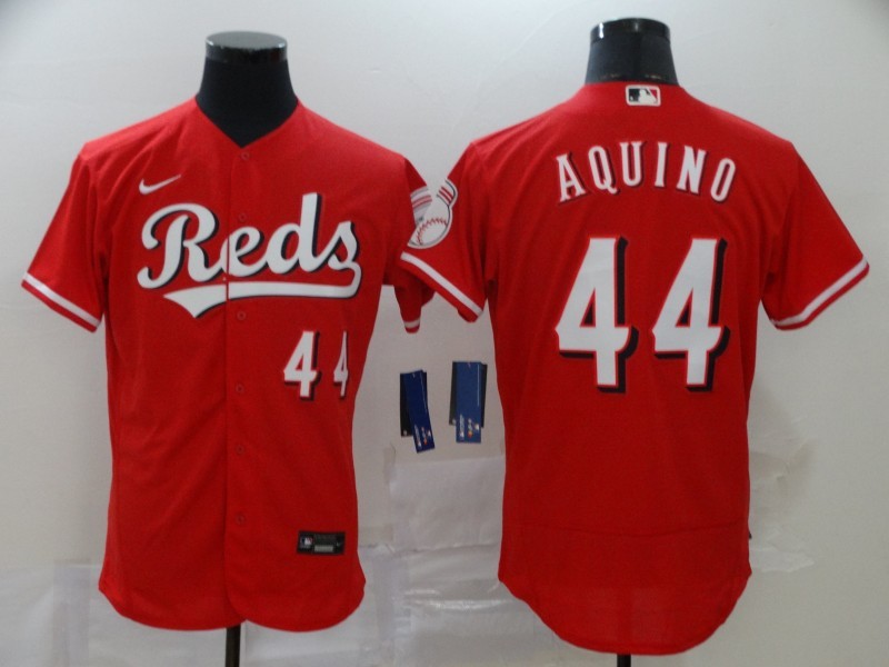 Men's Cincinnati Reds Aristides Aquino #44 Red Baseball Jersey